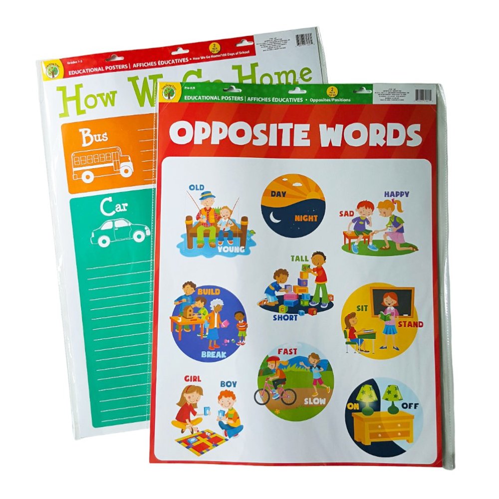 Teaching Tree 2-Sided Elementary Educational Wall Posters